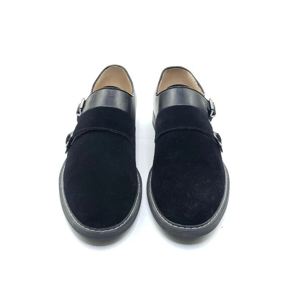 Vintage Foundry Obsidian Monk Strap Black Suede Round Toe Shoe Men 10.5 main image 6